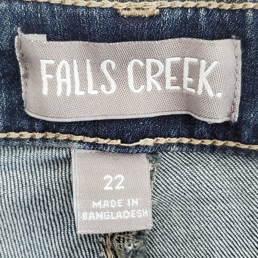 Falls Creek Women's Medium Dark Wash Stretchy Flare Jeans NEW NWT Size 22 - Picture 7 of 12